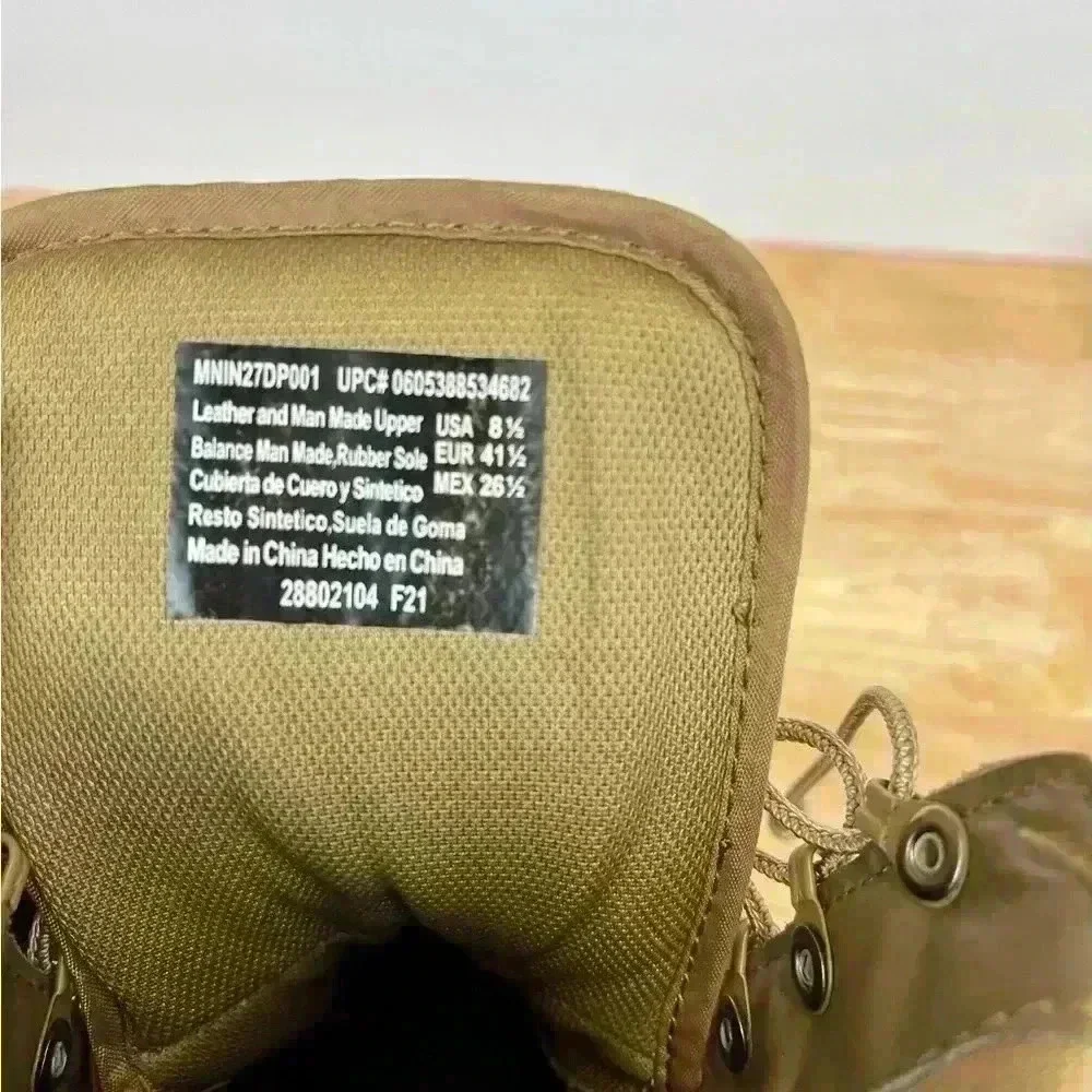 Interceptor Frontier Tactical Boots Coyote Tan Men’s Size 8.5